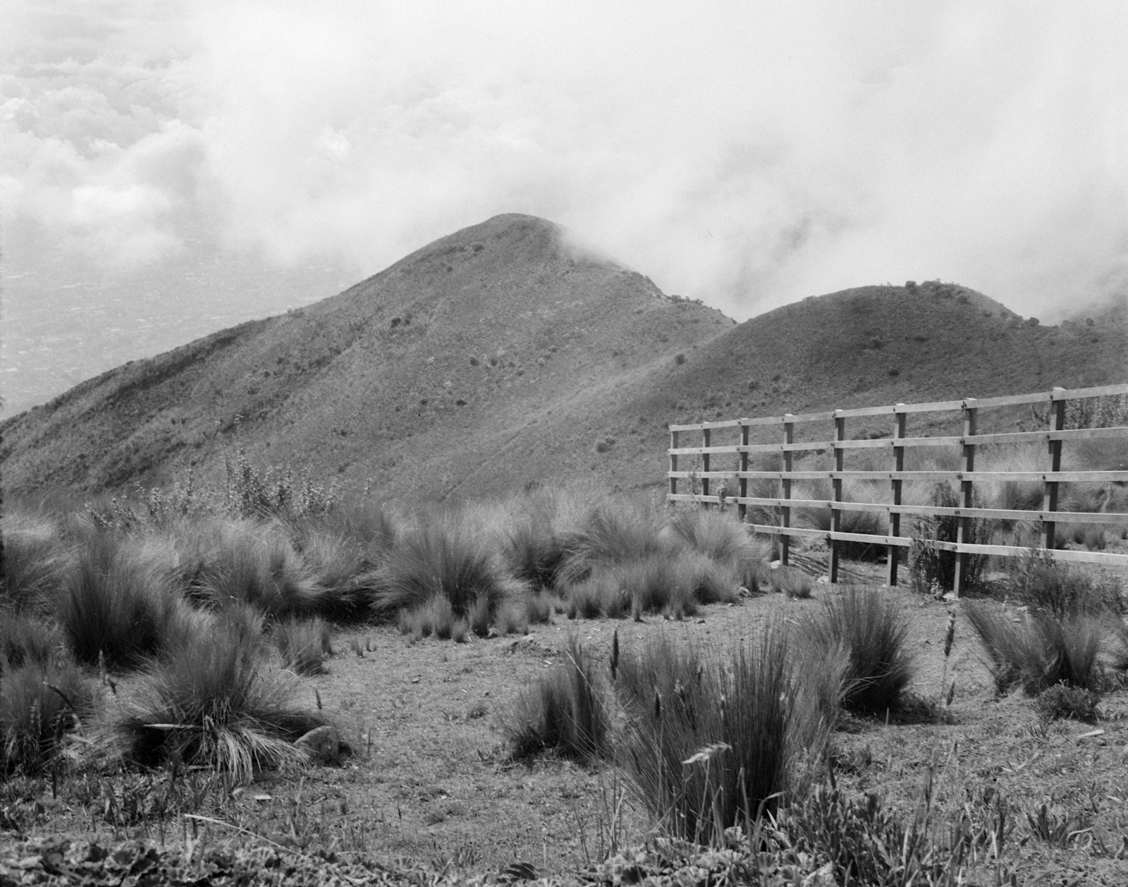 Quito black and white mountain above